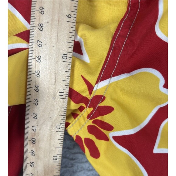 Abercrombie & Fitch Red Yellow Floral Swim Shorts Trunks Mens Size 30 - Picture 7 of 9